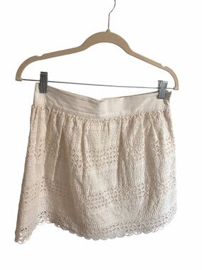 NWT SEDGE Leslie Eyelet Lace Skort White